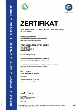 Zertifikat IATF 16949